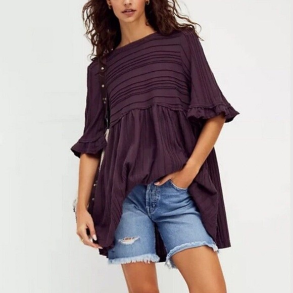 Free People Take A Spin Babydoll Tunic Dress - Picture 2 of 5